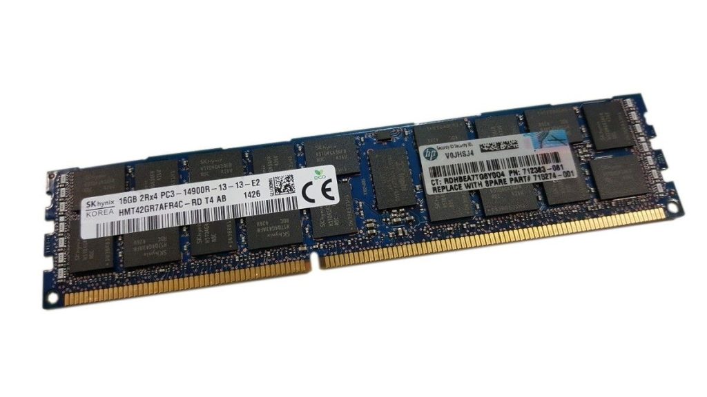 HP 16GB 2Rx4 PC3-14900R DDR3 Registered Server-RAM Modul REG ECC - 712383-081