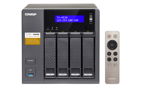 QNAP TS-453A-4G - Server NAS a 4 slot - 4 GB di RAM + 2 dischi rigidi da 1 TB